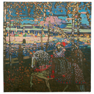 Wassily Kandinsky The Riding Couple Russian Art Cloth Napkin