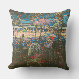 Wassily Kandinsky The Riding Couple Russian Art Outdoor Pillow