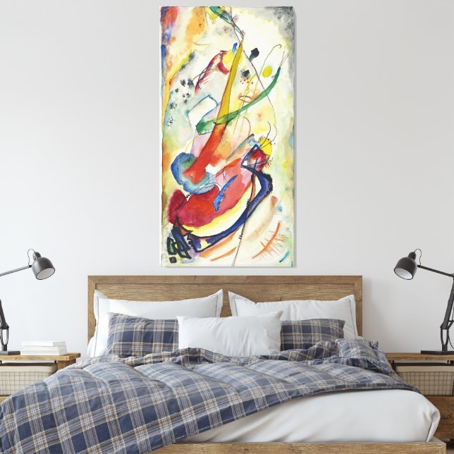 Wassily Kandinsky - Wassily Kandinsky - Entwurf zu Canvas Print (Insitu(Bedroom))
