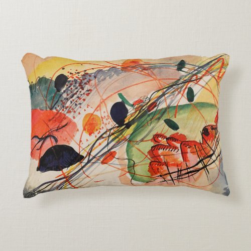 Wassily Kandinsky _ Watercolor 6 Accent Pillow