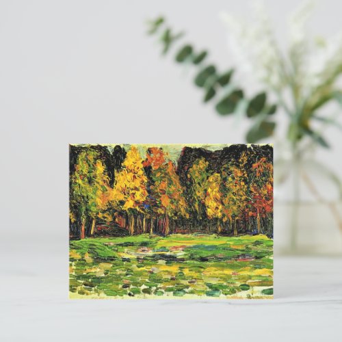 Wassily Kandinsky's artwork, Forest Edge, Postcard