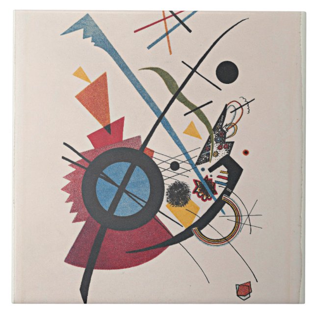 Wassily Kandinsky's painting, Violett. Ceramic Tile (Front)