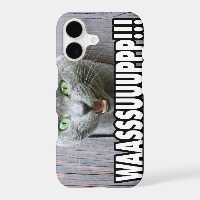 WASSUP - Cat Meme Iphone Case (Back)