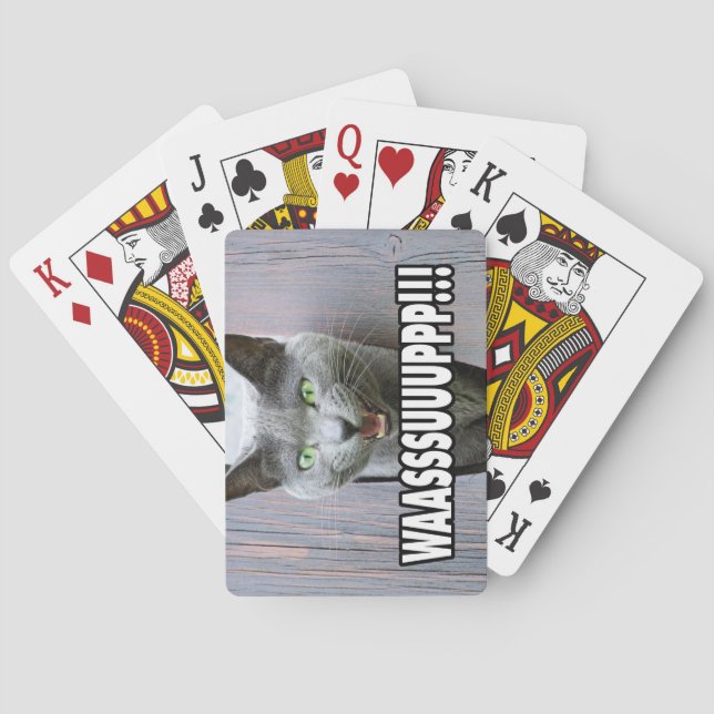 WASSUP - Cat Meme Poker Cards (Back)