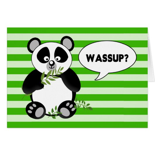 WASSUP - Hi - Panda Bear - Humor Cards (Front Horizontal)