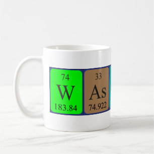 Wassup periodic table word mug