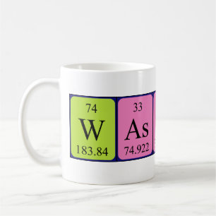 Wassup periodic table word mug