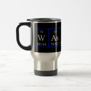 Wassup periodic table word travel mug