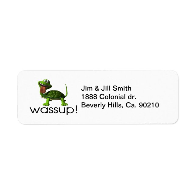 Wassup Turtle Label (Front)