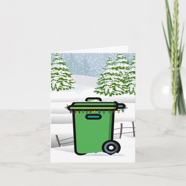 Waste Collectors Thank You Message Holiday Card (Front)