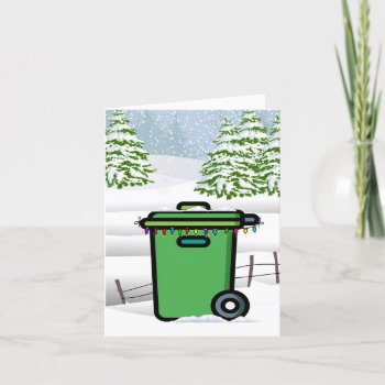 Waste Collectors Thank You Message Holiday Card by Angharad13 at Zazzle
