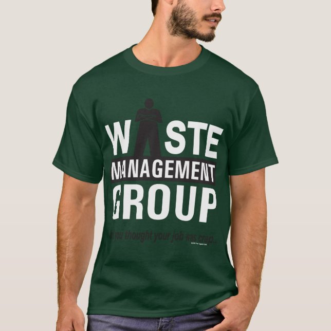 Waste Management on Green T-Shirt (Front)
