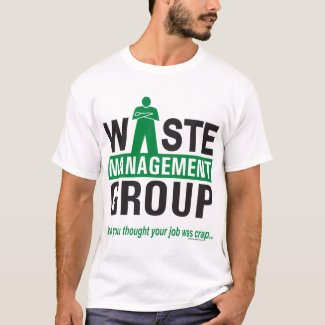 Waste Management on White T-Shirt