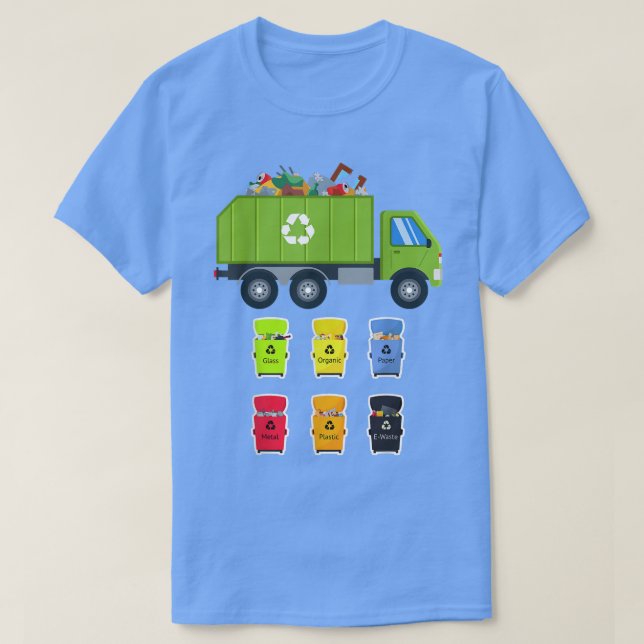 Waste Management Recycling Trash Bins Garbage Truc T-Shirt (Design Front)