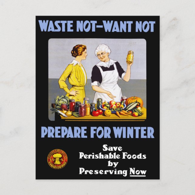 Waste Not Postcard (Front)