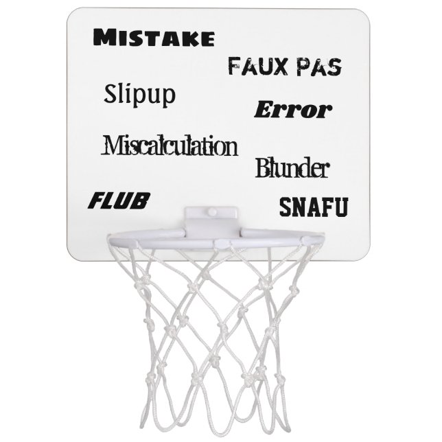 Wastebasket Mini Basketball Hoop (Front)