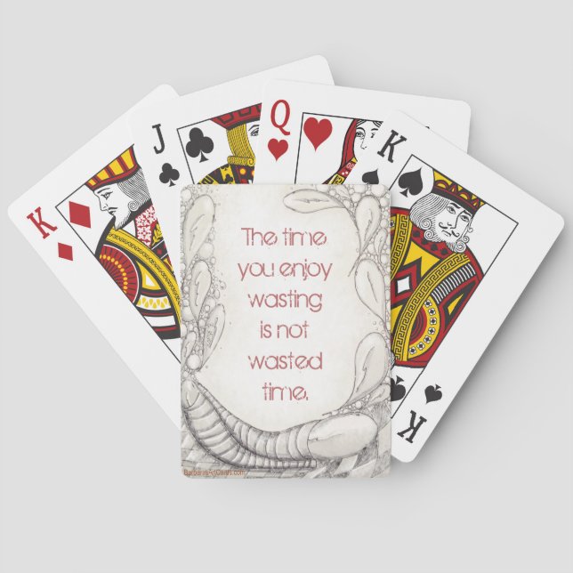 "Wasted Time?" Distressed Edition Poker Cards (Back)