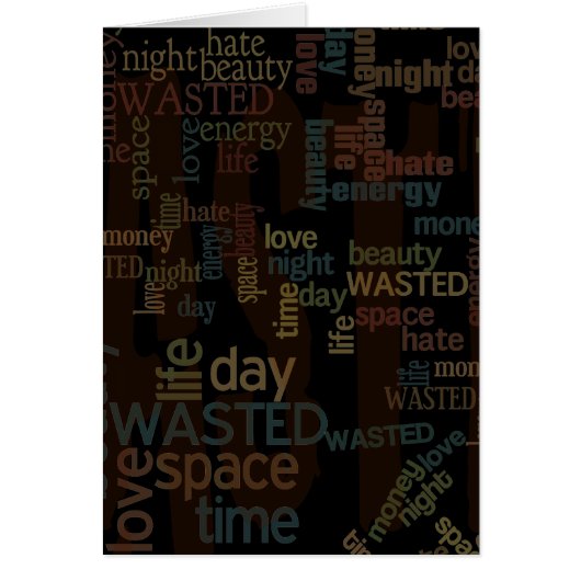Wasted Words Collage Cards (Front)