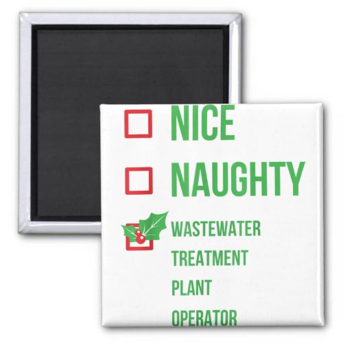 Wastewater treatment plant operator christmas magnet