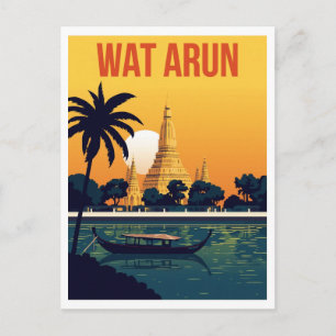 Wat Arun Temple at Sunset Postcard