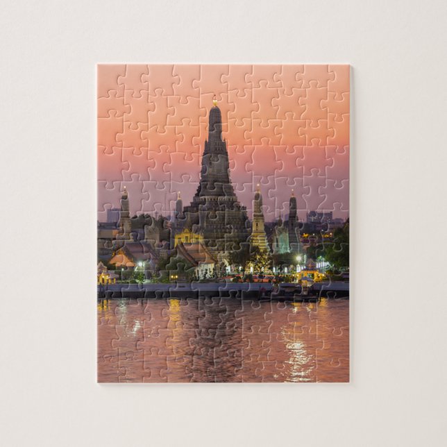 Wat Arun Temple Bangkok Thailand at sunset Jigsaw Puzzle (Vertical)