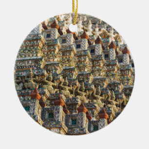 Wat Arun temple in Bangkok Thailand Ceramic Ornament