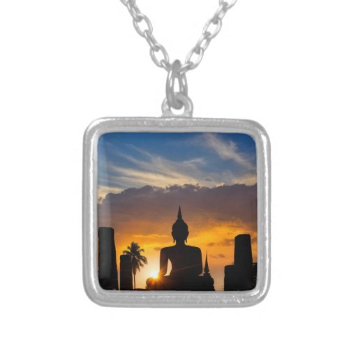 Wat Mahathat Silver Plated Necklace