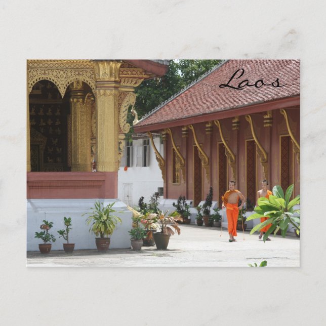 wat monks postcard (Front)