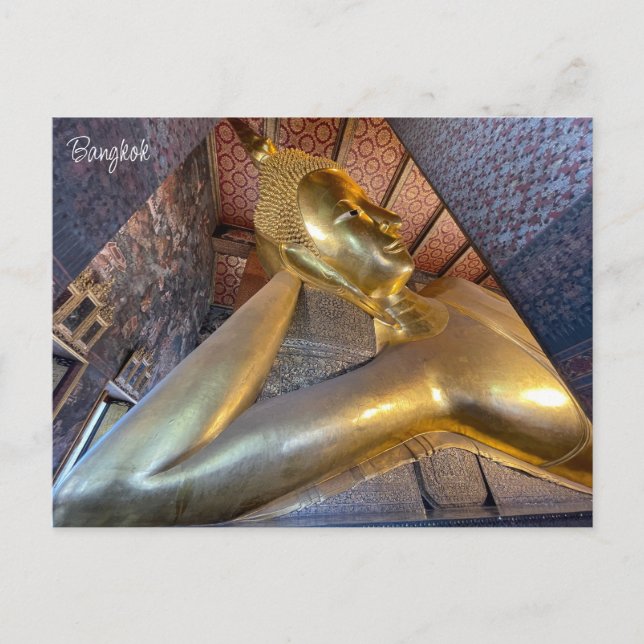 wat pho reclining buddha  postcard (Front)