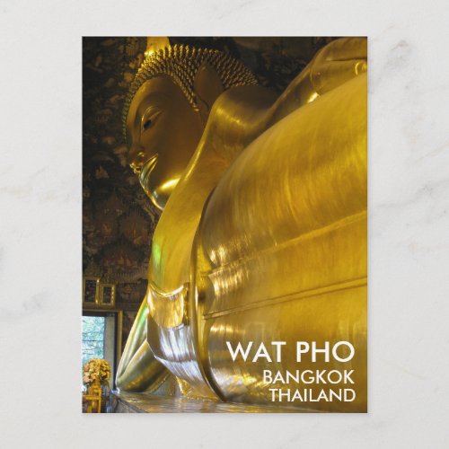 Wat Pho Reclining Golden Buddha Bangkok Thailand Postcard
