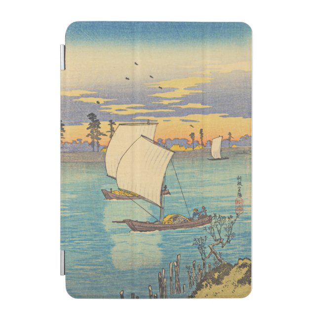 Watanabe Shotei-Sunset Glow at Tone River iPad Mini Cover (Front)