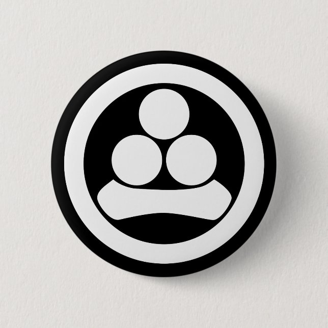 Watanabe star in circle pinback button (Front)