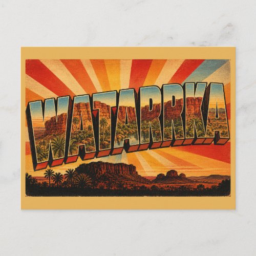 Watarrka National Park NT Australia Desert Canyon Postcard
