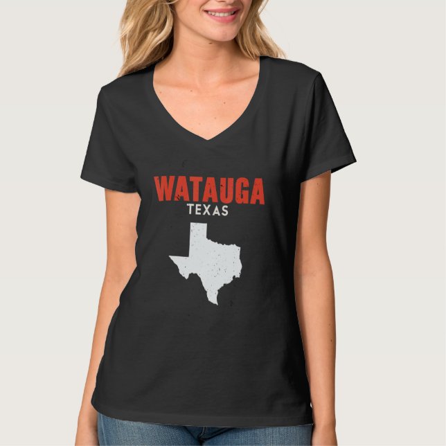 Watauga Texas USA State America Travel Texan T-Shirt (Front)
