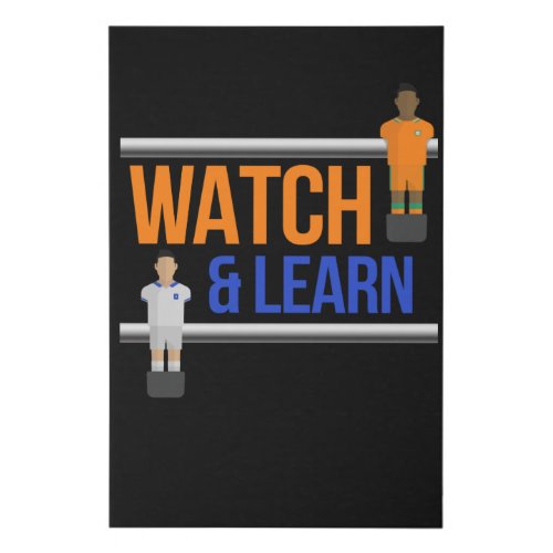 Watch and Learn Spinning Soccer Faux Canvas Print