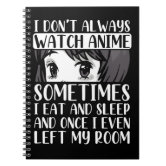 Cute Anime watching Girl Japan Comic Manga Anime Notebook