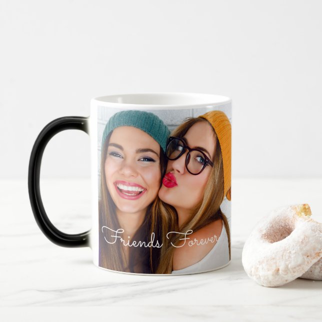 Watch as your photo appears on morphing Magic Mug (With Donut)