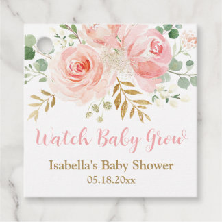 Watch Baby Grow Succulent Favor Tags, Baby Shower Tags