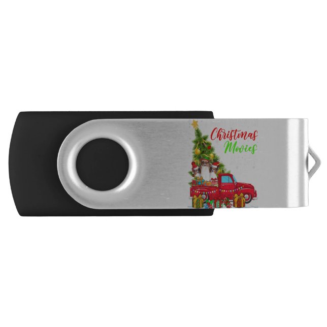 Watch Christmas Movies All Day Three Santa Elf Pap Flash Drive (Front)