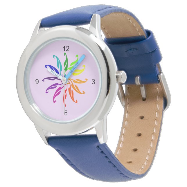 Watch - Color Wheel on Pink (Angled)