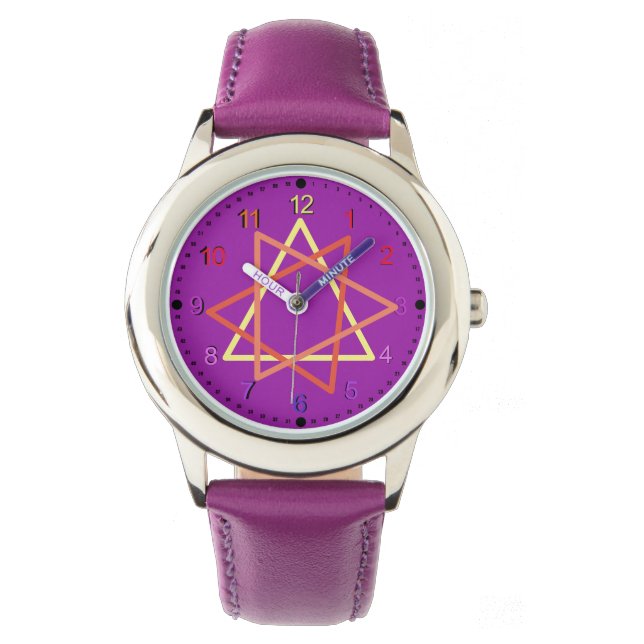 Watch - Colorful Numbers with Triangles (Front)