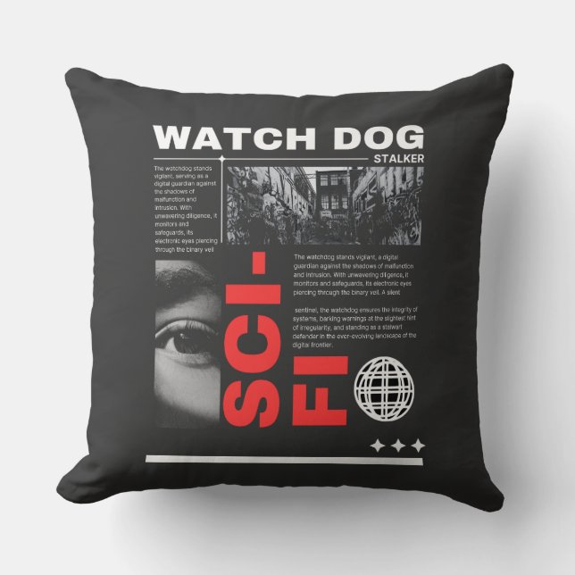 Watch Dogs Throw Pillow  (Front)