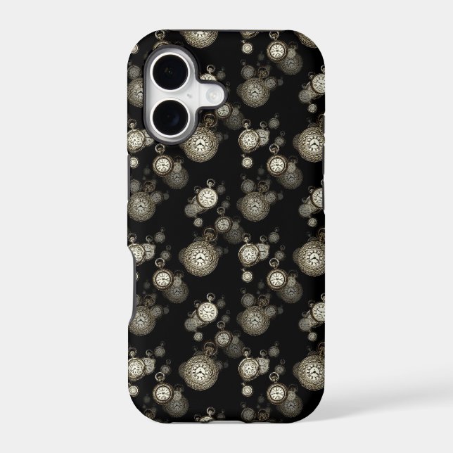 Watch faces print - steampunk patterned accessory iphone case (Back)