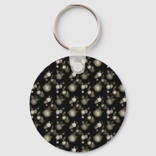 Watch faces print - steampunk patterned accessory keychain