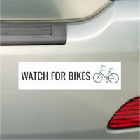 WATCH FOR BIKES Cute Green Bicycle