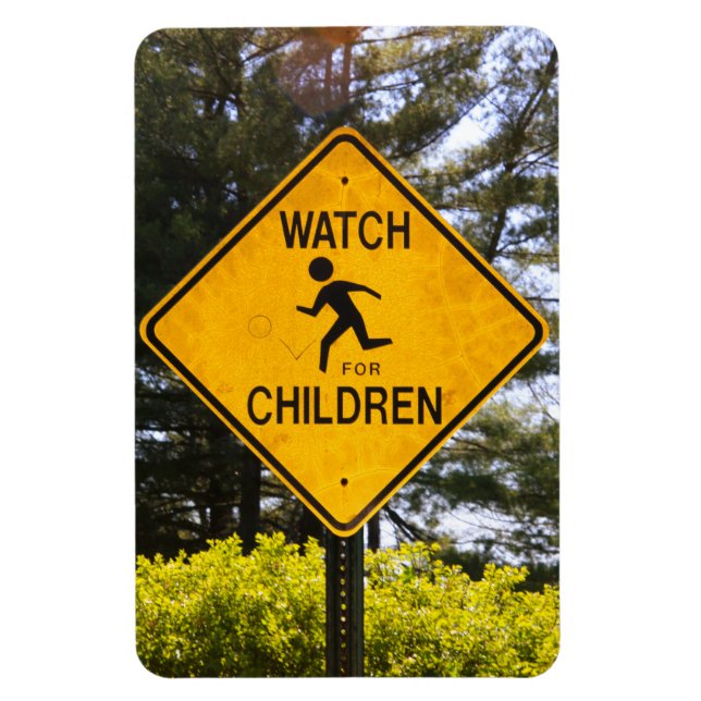 Watch for Children Road Sign Magnet (Vertical)