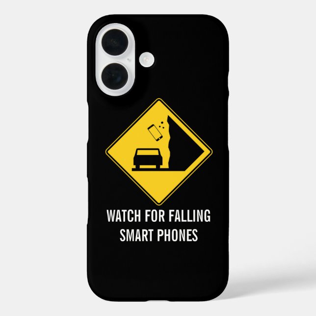 Watch for Falling Smart Phones Road Sign Case-Mate iPhone Case (Back)