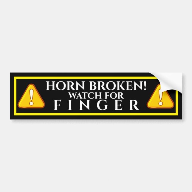 Watch for Finger Bumper Sticker (Front)