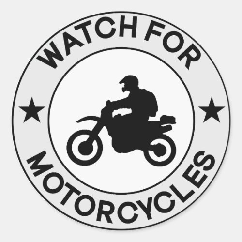 watch for Motorcycles Classic Round Sticker