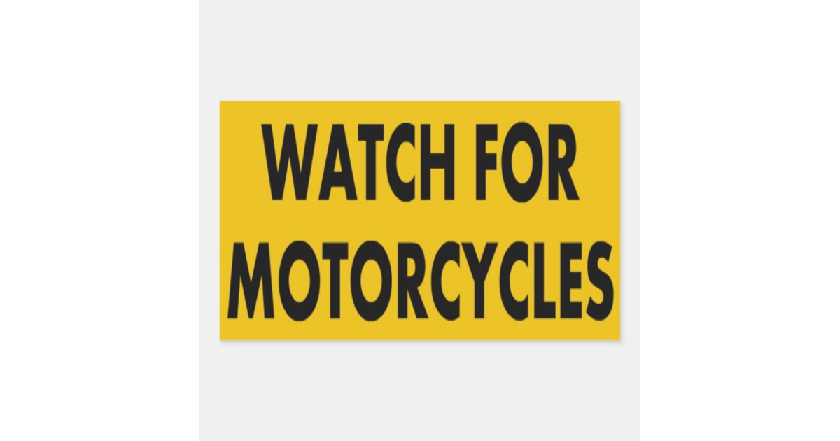 Watch For Motorcycles Stickers Zazzle